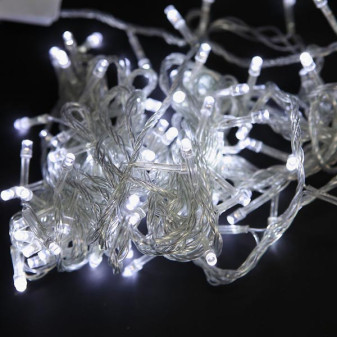 LED osvětlení řetěz studený bílý 10m, 100xLED
