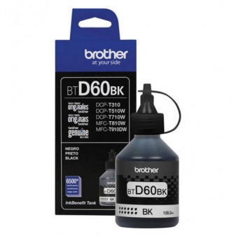 Brother originálny ink BTD60BK, black, 6500str., 108ml, Brother DCP T310, DCP T510W, DCP T710W