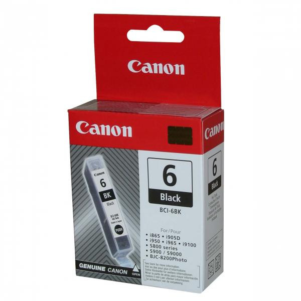 Canon originální ink BCI6BK, black, 280str., 13 4705A002, Canon S800, 820, 820D, 830D, 900, 9000