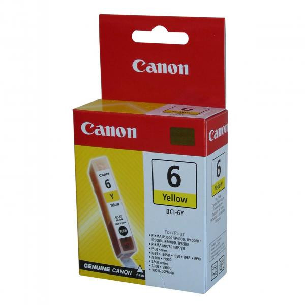 Canon originální ink BCI6Y, yellow, 280str., 13 4708A002, Canon S800, 820, 820D, 830D, 900, 9000