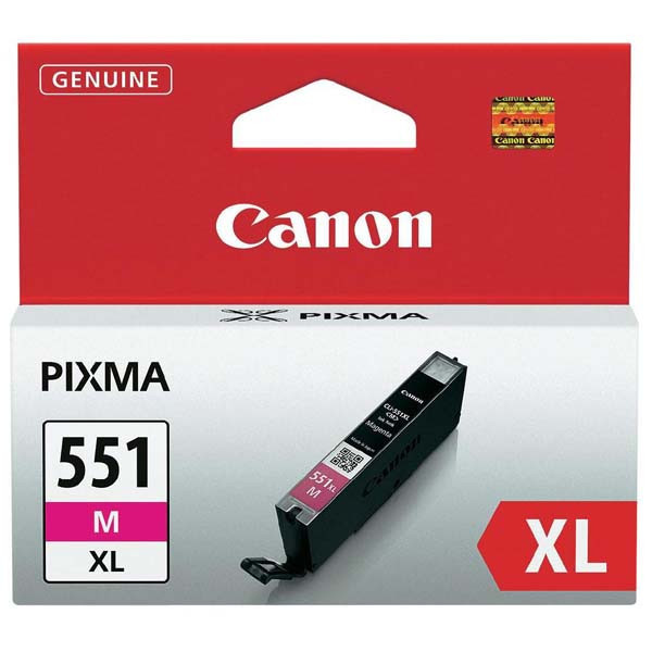 Canon originální ink CLI551M XL, magenta, 11ml, 6445B001, high capacity, Canon PIXMA iP7250, MG5