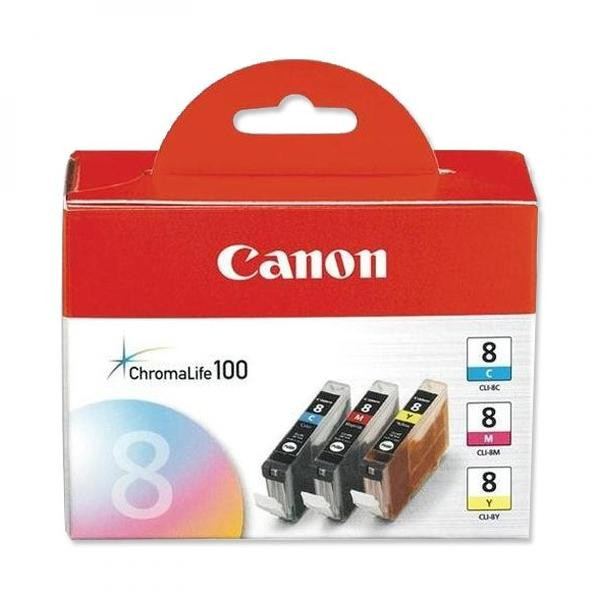 Canon originální ink CLI8CMY, cyan/magenta/yellow, 0621B029, 0621B026, Canon iP4200, iP5200, iP5