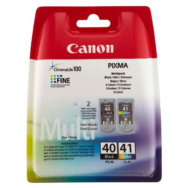 Canon originální ink PG40/CL41 multipack, black/color, blistr s ochranou, 16,9ml, 0615B051, Cano