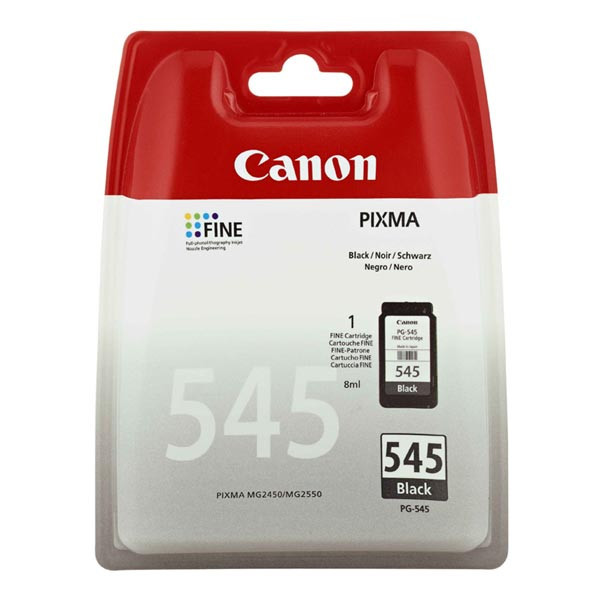 Canon originální ink PG-545, black, blistr s ochranou, 180str., 8287B004, Canon Pixma MG2450, 25