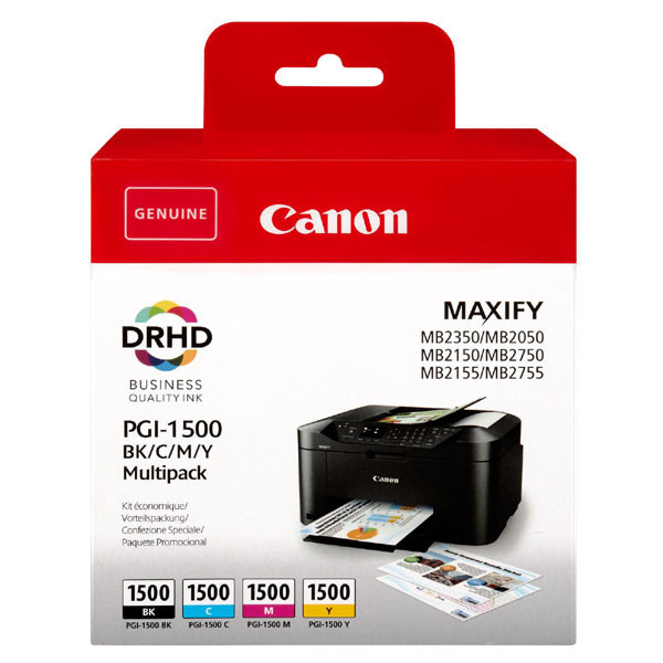Canon originální ink PGI-1500 BK/C/M/Y Multipack, CMYK, 400/3*300str., 9218B005, Canon MAXIFY MB