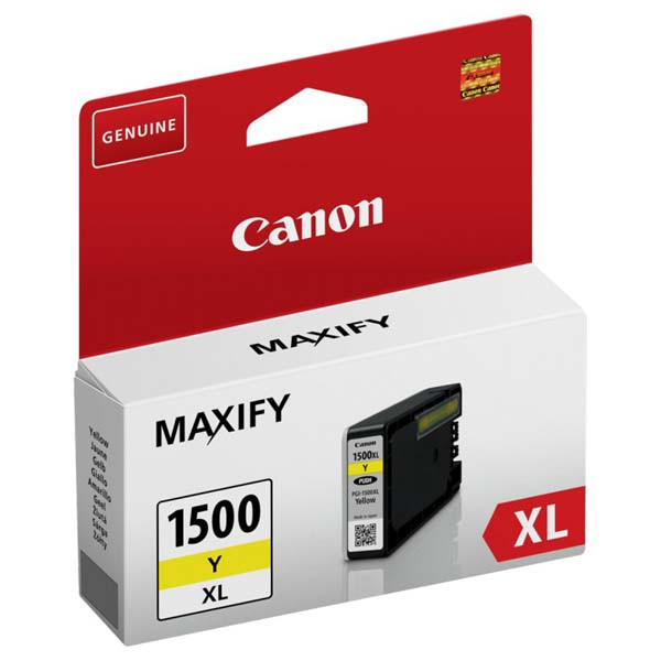 Canon originální ink PGI 1500XL, yellow, 12ml, 9195B001, high capacity, Canon MAXIFY MB2050, MB2