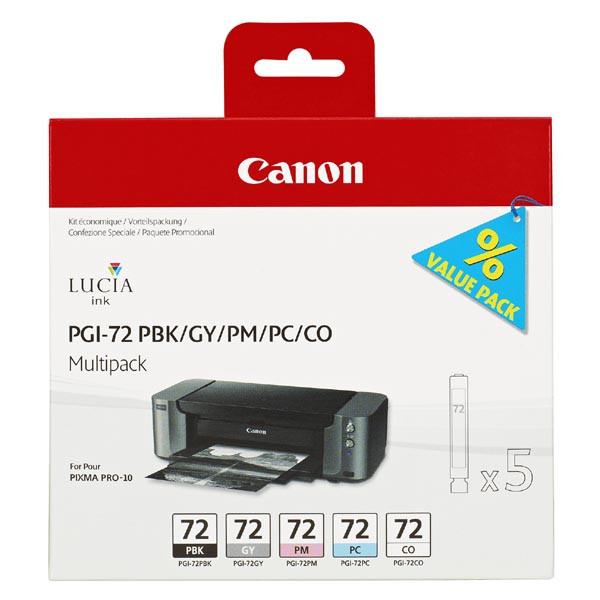 Canon originální ink PGI72, PBK/GYMC/CO, 6403B007, Canon PIXMA Pro-10