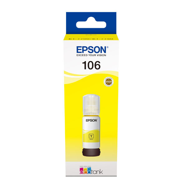 Epson originální ink C13T00R440, 106, yellow, 70ml, Epson EcoTank ET-7700, ET-7750 Express Premi