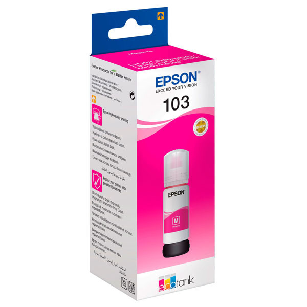 Epson originálny ink C13T00S34A, 103, magenta, 65ml, Epson EcoTank L3151, L3150, L3111, L3110