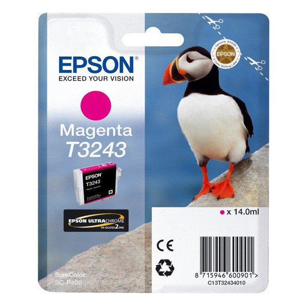 Epson originální ink C13T32434010, magenta, 14ml, Epson SureColor SC-P400