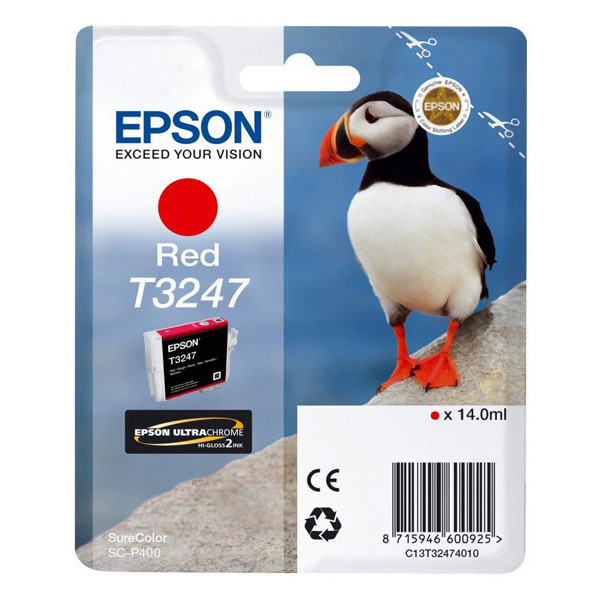 Epson originální ink C13T32474010, red, 14ml, Epson SureColor SC-P400