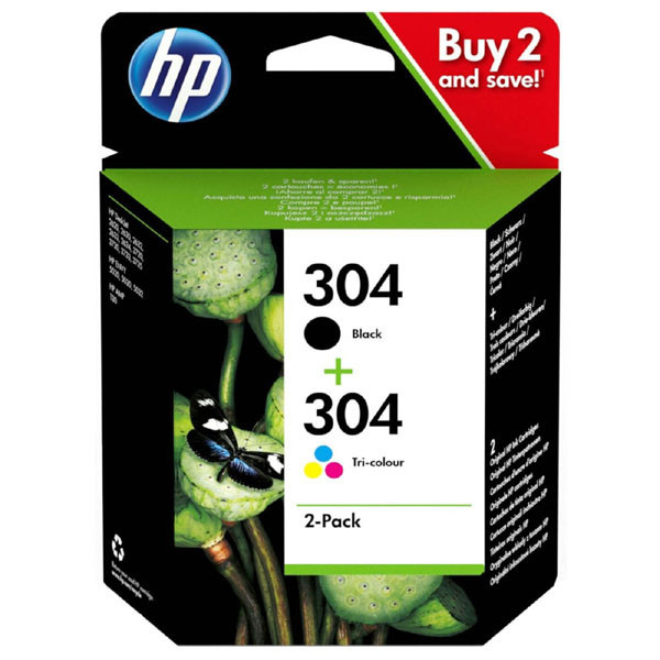 HP originální ink sada 3JB05AE, HP 304, black + color, 100color-120Bkstr., HP Deskjet 3720, 3721