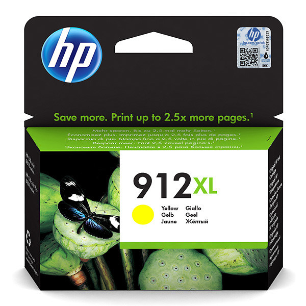 HP originální ink 3YL83AE, HP 912XL, yellow, 825str., high capacity, HP Officejet 8012, 8013, 80