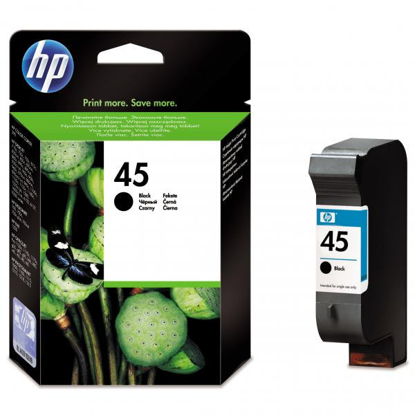 HP originální ink 51645AE, HP 45, black, 930str., 42ml, HP DeskJet 850, 970Cxi, 1100, 1200, 1600