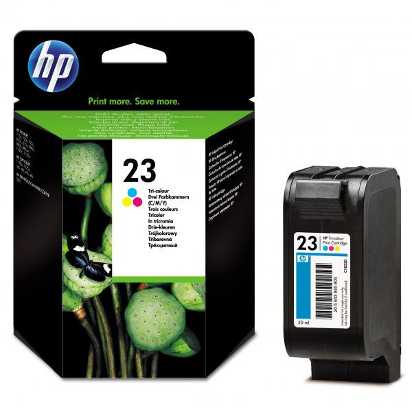 HP originální ink C1823D, HP 23, color, 640str., 30ml, HP DeskJet 710C, 890C, 895, 1120C, 1125C,