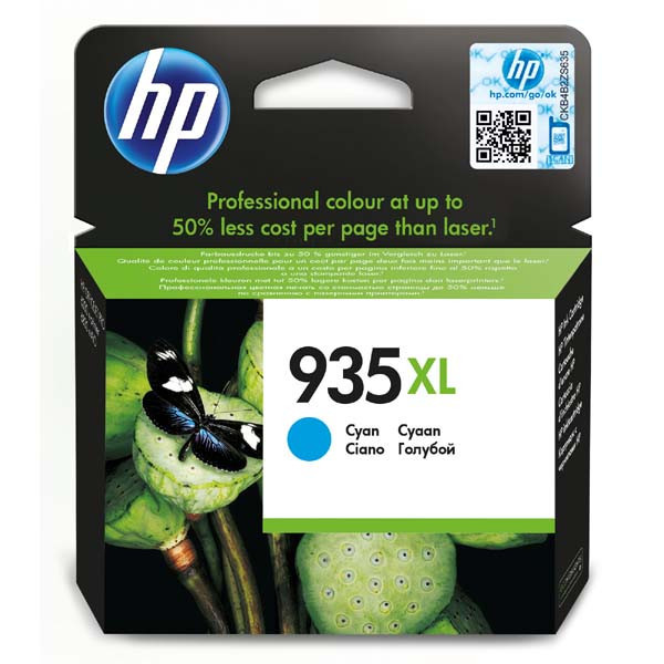 HP originální ink C2P24AE, HP 935XL, cyan, 825str., 9,5ml, HP Officejet 6812,6815,Officejet Pro