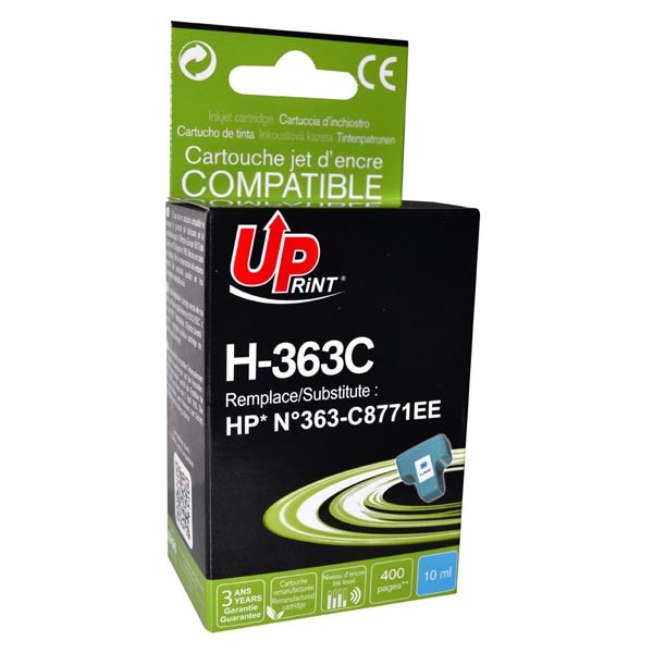 UPrint kompatibilní ink s C8771EE, HP 363, cyan, 10ml, H-363C, pro HP Photosmart 8250, 3210, 331