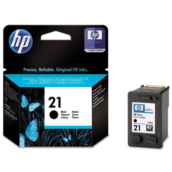 HP originální ink C9351AE, HP 21, black, 150str., 5ml, HP PSC-1410, DeskJet F380, OJ-4300, Deskj