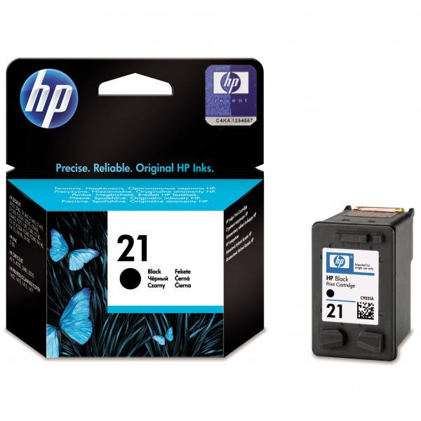HP originální ink C9351AE, HP 21, black, blistr, 150str., 5ml, HP PSC-1410, DeskJet F380, OJ-430