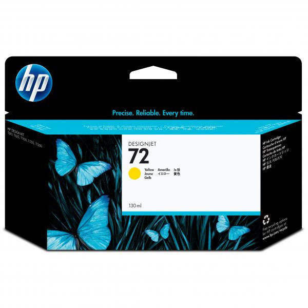 HP originální ink C9373A, HP 72, yellow, 130ml, HP Designjet T1100, T770