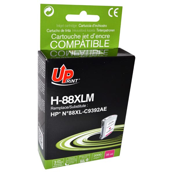UPrint kompatibilní ink s C9392AE, HP 88XL, magenta, 35ml, H-88M, pro HP OfficeJet Pro K5400, L7