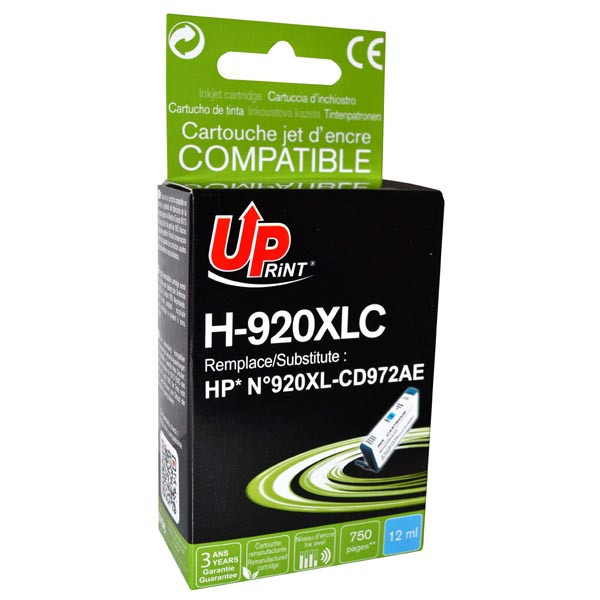 UPrint kompatibilní ink s CD972AE, HP 920XL, cyan, 12ml, H-920XLC, pro HP Officejet