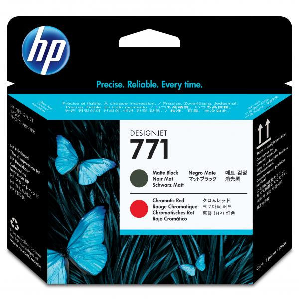 HP originální tisková hlava CE017A, HP 771, matte black/chromatic red, HP HP Designjet Z6200, Z6