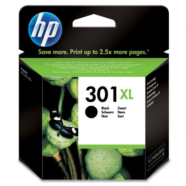 HP originální ink CH563EE, HP 301XL, black, 480str., HP HP Deskjet 1000, 1050, 2050, 3000, 3050
