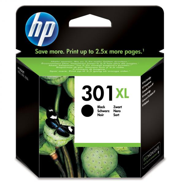 HP originální ink CH563EE, HP 301XL, black, blistr, 480str., HP HP Deskjet 1000, 1050, 2050, 300