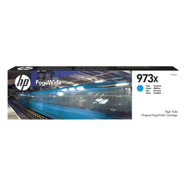 HP originální ink F6T81AE, HP 973X, cyan, 7000str., 82ml, HP PageWide Pro 452, Pro 477