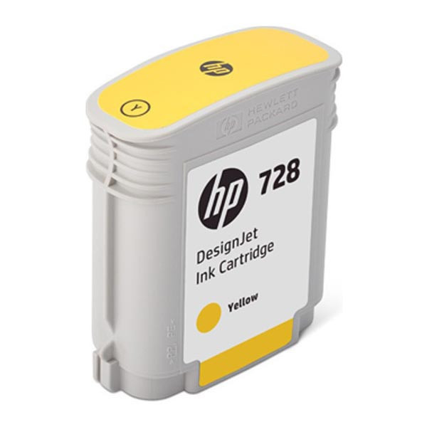 HP originální ink F9J61A, HP 728, yellow, 40ml, HP DesignJet T730, DesignJet T830, DesignJet T83