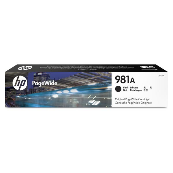 HP originální ink J3M71A, HP 981A, black, 6000str., 106ml, HP PageWide Enterprise Color 556, MFP