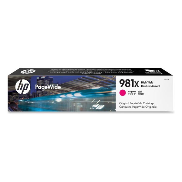 HP originální ink L0R10A, HP 981X, magenta, 10000str., 114.5ml, high capacity, HP PageWide MFP E