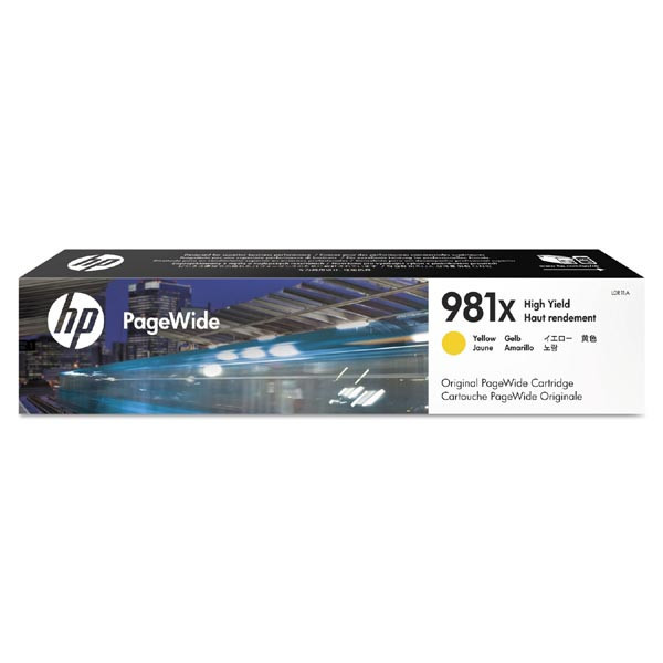 HP originální ink L0R11A, HP 981X, yellow, 10000str., 114.5ml, high capacity, HP PageWide MFP E5