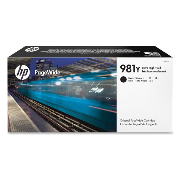 HP originální ink L0R16A, HP 981Y, black, 20000str., 343.5ml, extra high capacity, HP PageWide M