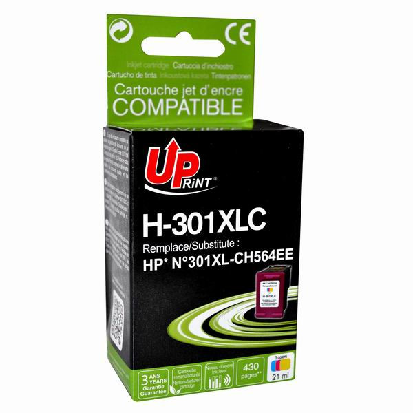 UPrint kompatibilní ink s N9K07AE, HP 304XL, Tri-color, 400str., 18ml, H-304XLC, proks, HP DeskJ