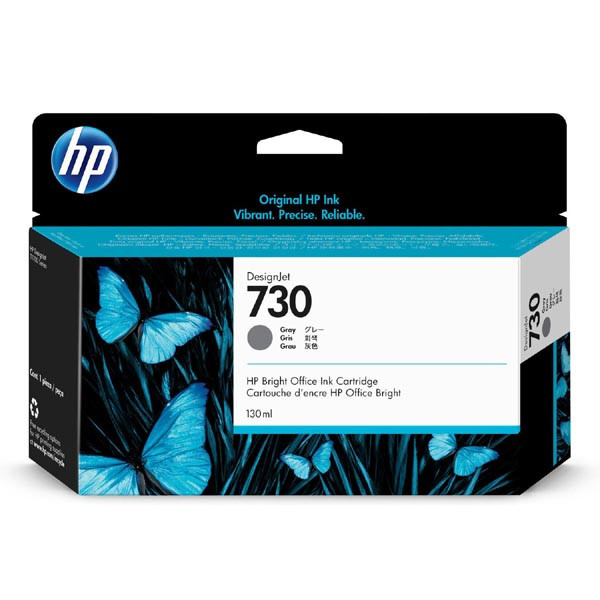 HP originální ink P2V66A, HP 730, gray, 130ml, HP HP DESIGNJET T1600 SERIES,1700 SERIES,2600 SER