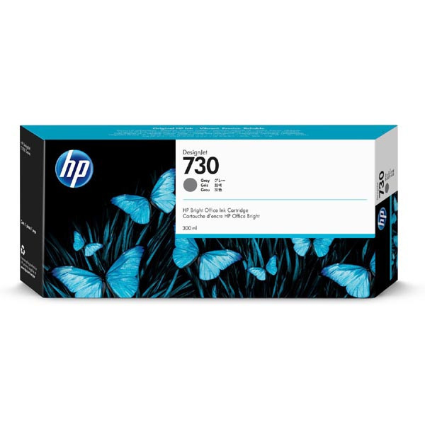 HP originální ink P2V72A, HP 730, gray, 300ml, HP HP DesignJet T1700 44 printer series, T1700dr