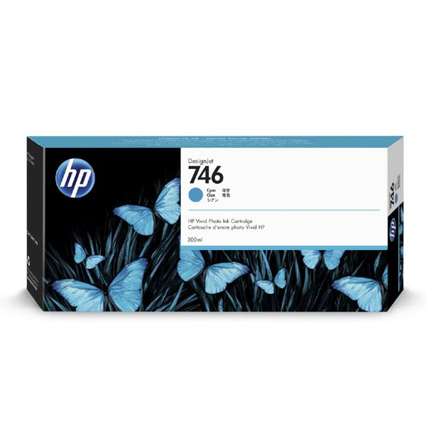 HP originální ink P2V80A, HP 746, cyan, 300ml, HP HP DesignJet Z6, Z9+