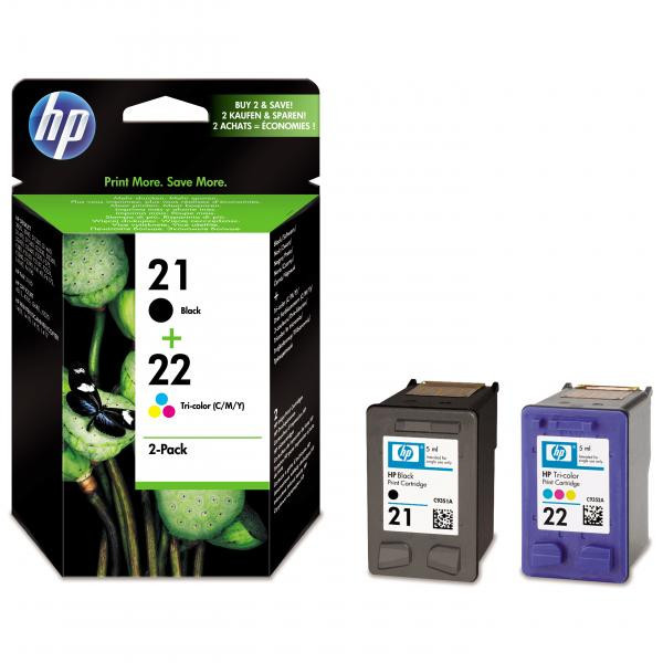 HP originální ink SD367AE, HP 21 + HP 22, black/color, blistr, 190/165str., 2ks, HP 2-Pack, C935