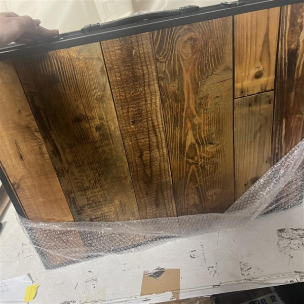 Aga Skládací kempingový stolek 90x60x42/66 cm Hnědý 2DAZ313