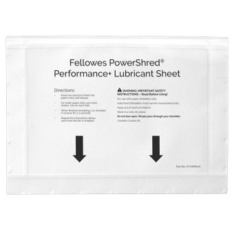 Fellowes PowerShred Performance+ arkusze oleju czyszczącego do niszczarek (10 szt.)