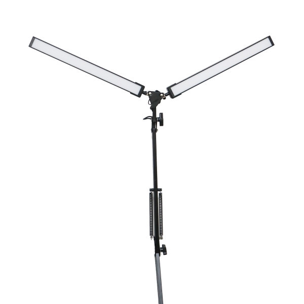 Platinet stolní LED lampa Flexy 20W stmívatelná s klipem, 2 ramena, černá