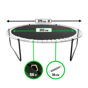 Aga Odrazová plocha k trampolíně 275 cm (56 ok)