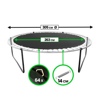 Aga Odrazová plocha k trampolíně 305 cm (64 ok)