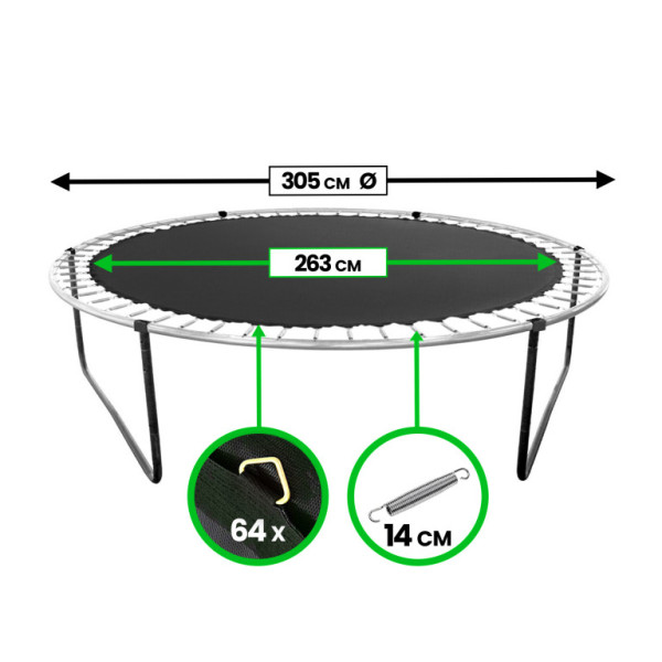 Aga Odrazová plocha k trampolíně 305 cm (64 ok)