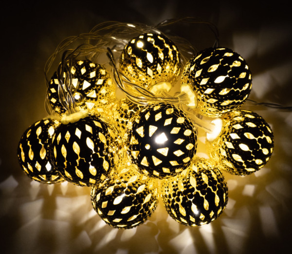 Linder Exclusiv Vánoční LED osvětlení 10 červených koulí Teplá bílá