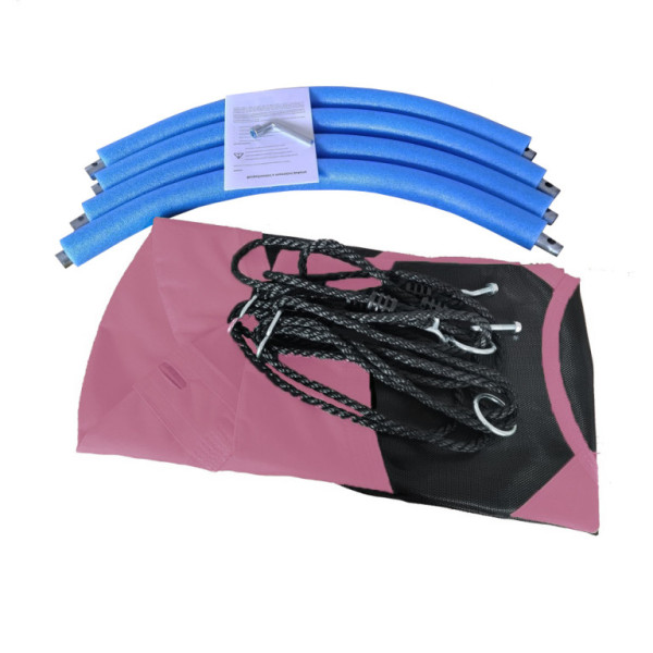 Aga Závěsný houpací kruh 90 cm Růžový s vlajkami