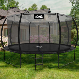 Aga SPORT EXCLUSIVE Trampolína 430 cm Černá + ochranná síť + žebřík