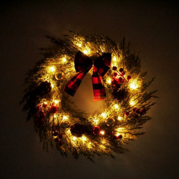 Aga Vánoční LED věnec 40 cm